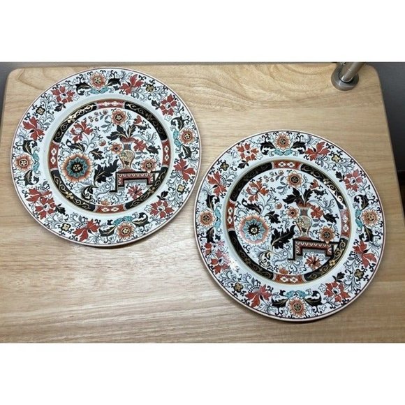 Ashworth's Ironstone Set of 2 Dinner Plates in Old Japan Vase Pattern - 8.5" - Picture 11 of 11